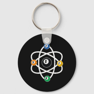 Atomic Structure Biljart Mannen Funny 8 Ball Pool Sleutelhanger