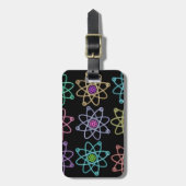 Atomic Structure Pattern Science Bagagelabel (Voorkant verticaal)