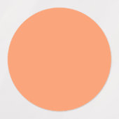 Atomic Tangerine (effen kleur) Labels (Design 2)