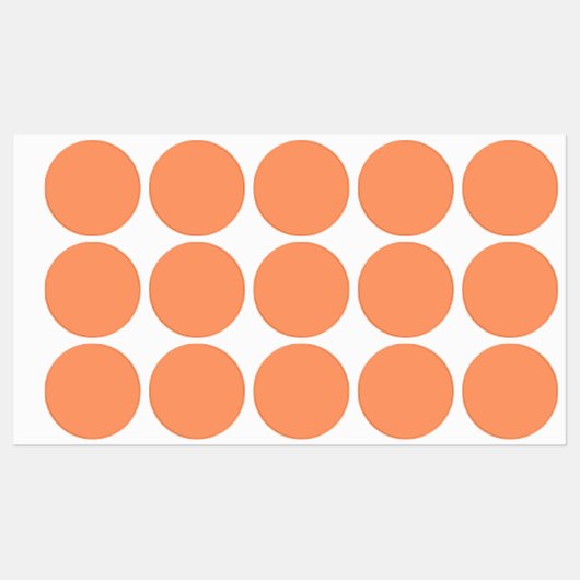 Atomic Tangerine (effen kleur) Labels (Vel)