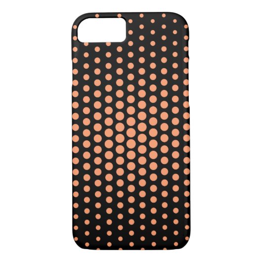 Atomic tangerine Techno Stippen Modern Black Case-Mate iPhone Case (Achterkant)