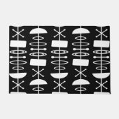 Atomic tijdperk Abstracte symbolen zwart wit Deurmat (Voorkant)