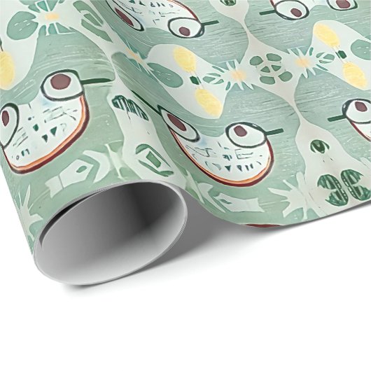 Atomic Tiki Muis Giftwrap. jaren '50 stijl. Cadeaupapier (Rol Hoek)