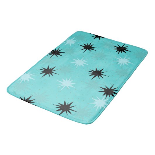 Atomic Turquoise Starbursts Badmat (Gekanteld)