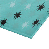 Atomic Turquoise Starbursts Glass Cutting Board Snijplank (Hoek)