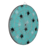 Atomic Turquoise Starbursts Metal Dart Board Dartbord (Voorkant Links)