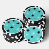 Atomic Turquoise Starbursts Poker Chips (Opstapeling)