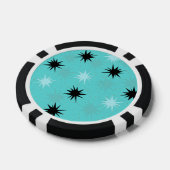 Atomic Turquoise Starbursts Poker Chips (Enkel)