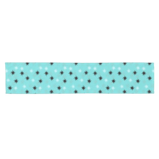 Atomic Turquoise Starbursts Table Runner Korte Tafelloper (Horizontaal)