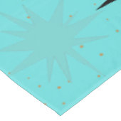 Atomic Turquoise Starbursts Tablecloth Tafelkleed (Gekanteld)