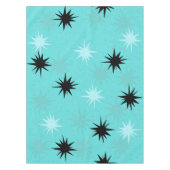 Atomic Turquoise Starbursts Tablecloth Tafelkleed (Voorkant)