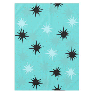Atomic Turquoise Starbursts Tablecloth Tafelkleed