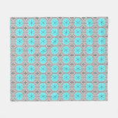 Atomic Turquoise Stippen Fleece Blanket Deken (Voorkant (Horizontaal))