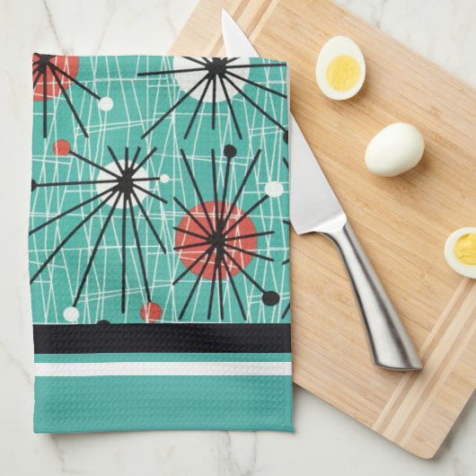 Atomic Turquoise Theedoek (Quarter Fold)