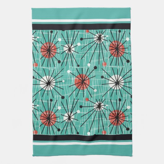 Atomic Turquoise Theedoek (Verticaal)