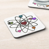 Atomic Valentijn Leopard Print Hearts Bier Onderzetter (Linkerzijde)