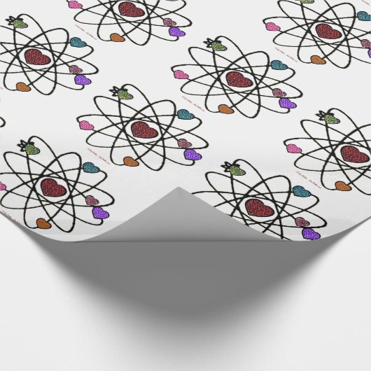 Atomic Valentijn Leopard Print Hearts Cadeaupapier (Hoek)