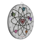 Atomic Valentijn Leopard Print Hearts Dartbord (Voorkant Links)