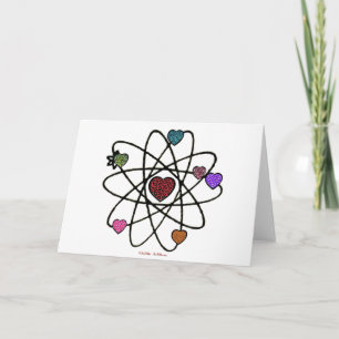 Atomic Valentijn Leopard Print Hearts Feestdagen Kaart