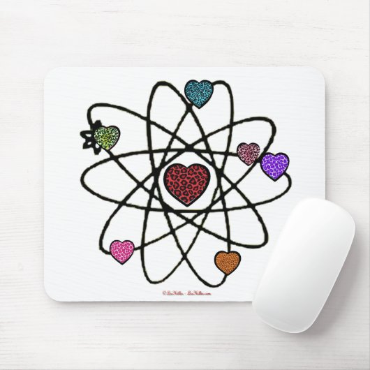 Atomic Valentijn Leopard Print Hearts Muismat (Met muis)