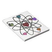 Atomic Valentijn Leopard Print Hearts Notitieblok (Schuin)