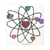 Atomic Valentijn Leopard Print Hearts Notitieblok (Voorkant)