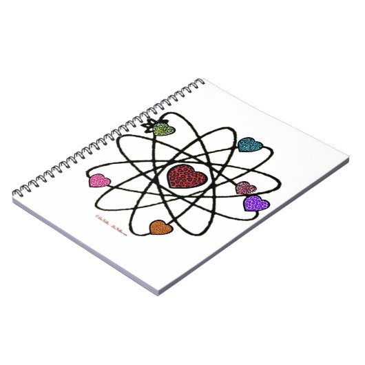 Atomic Valentijn Leopard Print Hearts Notitieboek (Linkerzijde)