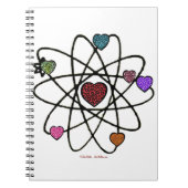 Atomic Valentijn Leopard Print Hearts Notitieboek (Voorkant)