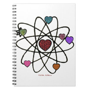 Atomic Valentijn Leopard Print Hearts Notitieboek
