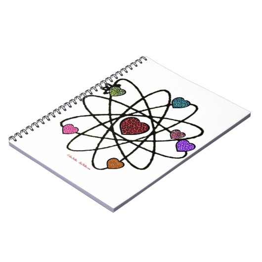 Atomic Valentijn Leopard Print Hearts Notitieboek (Linkerzijde)