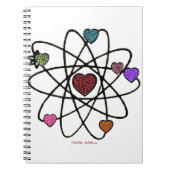 Atomic Valentijn Leopard Print Hearts Notitieboek (Voorkant)