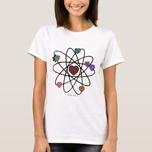 Atomic Valentijn Leopard Print Hearts T-shirt (Voorkant)