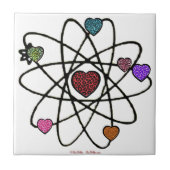 Atomic Valentijn Leopard Print Hearts Tegeltje (Voorkant)