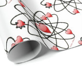 Atomic Valentijn Red Hearts Cadeaupapier (Rol Hoek)
