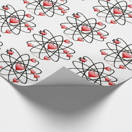 Atomic Valentijn Red Hearts Cadeaupapier (Hoek)