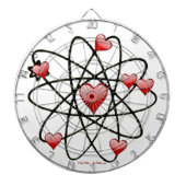Atomic Valentijn Red Hearts Dartbord (Voorkant)
