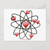 Atomic Valentijn Red Hearts Feestdagenkaart (Voorkant)