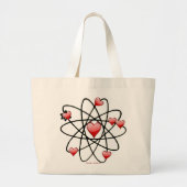 Atomic Valentijn Red Hearts Grote Tote Bag (Voorkant)