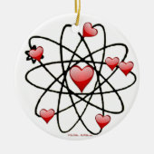 Atomic Valentijn Red Hearts Keramisch Ornament (Voorkant)