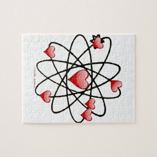 Atomic Valentijn Red Hearts Legpuzzel (Horizontaal)