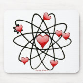 Atomic Valentijn Red Hearts Muismat (Voorkant)
