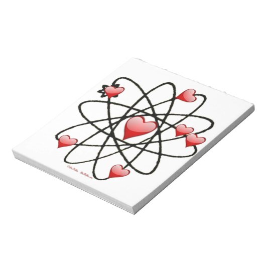 Atomic Valentijn Red Hearts Notitieblok (Linkerzijde)