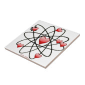 Atomic Valentijn Red Hearts Tegeltje (Zijkant)
