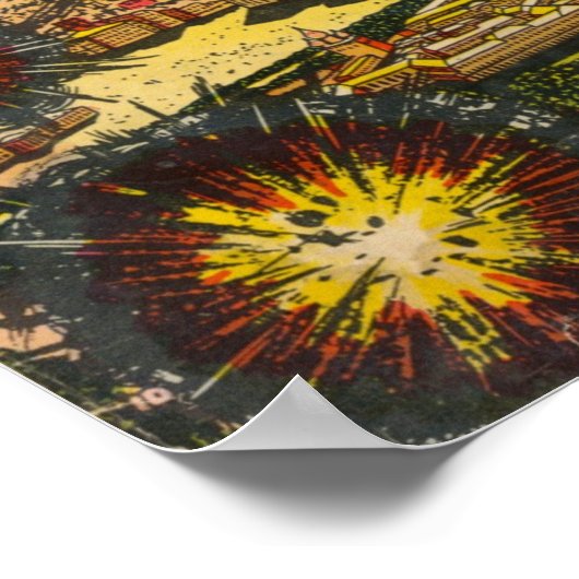 Atomic War Classic Advanture Comic Poster (Hoek)