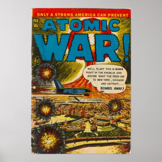 Atomic War Classic Advanture Comic Poster (Voorkant)