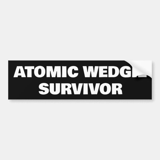 Atomic Wedgie Survivor Bumpersticker (Voorkant)