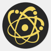 Atomic Wonk Ronde Sticker (Voorkant)