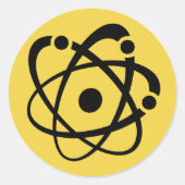 Atomic Wonk Ronde Sticker (Voorkant)