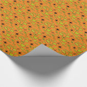 Atomic Yellow Black Sinaasappel Small Scale Cadeaupapier (Hoek)