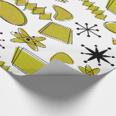 Atomic Yellow en Black op grote schaal Cadeaupapier (Hoek)